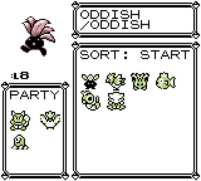 Bill’s PC showing the collection grid beside the party.