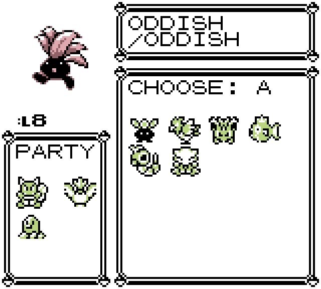 Selecting a Pokémon to sell from the party and PC.