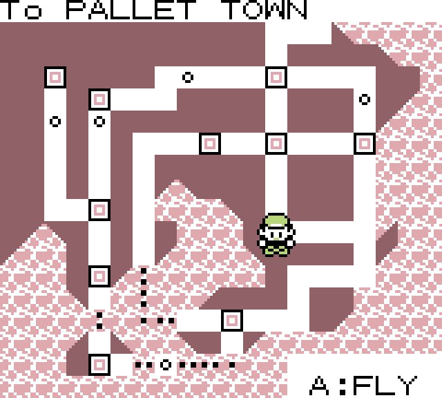 The Fly map with a visited destination selected.